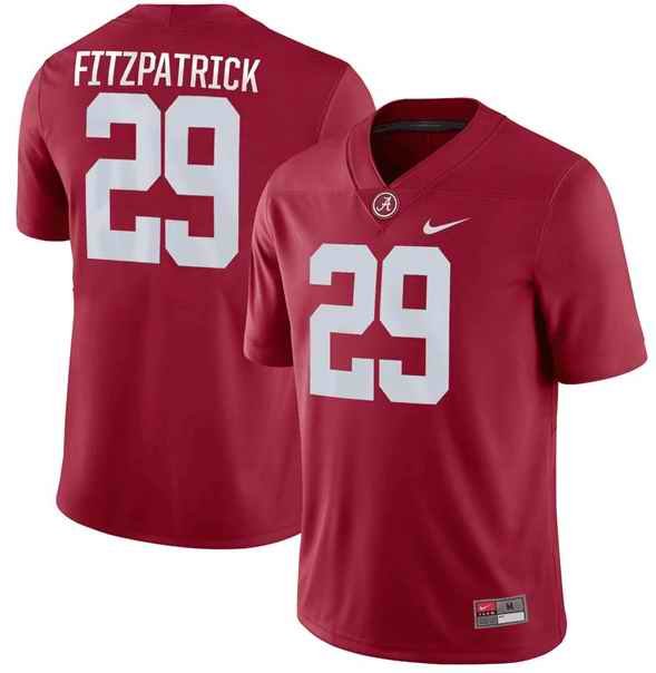 Men's Alabama Crimson Tide #29 Minkah Fitzpatrick Red Stitched Jersey