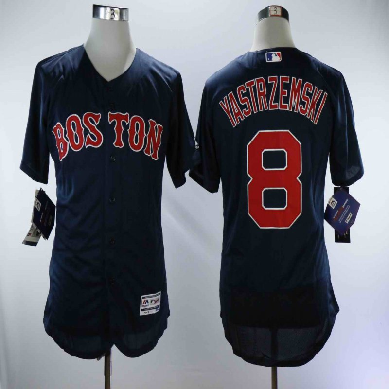 Men's Boston Red Sox #8 Carl Yastrzemski Navy Throwback Flexbase Stitched MLB Jersey