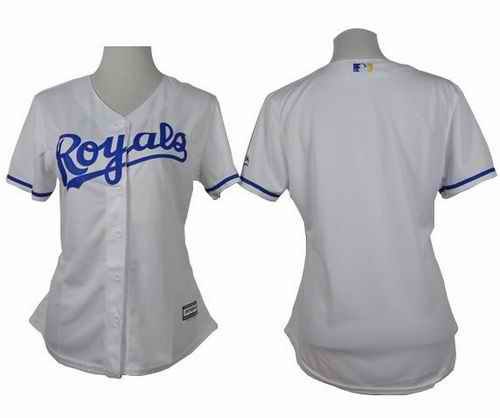 Royals Blank White Home Women's Stitched MLB Jersey