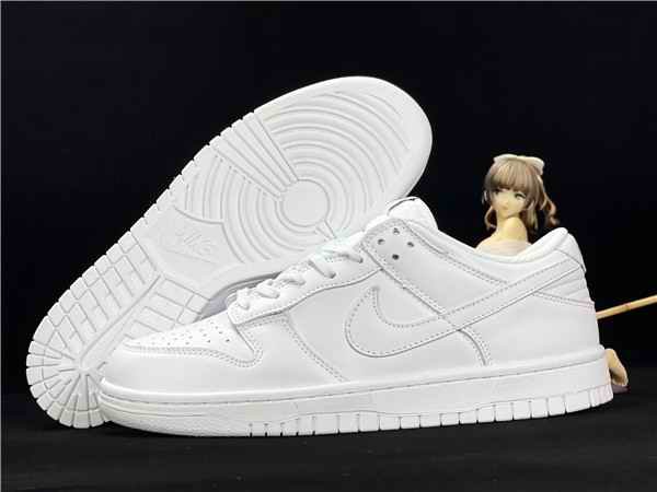 Men's Dunk Low SB White Shoes 0137