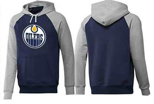 Edmonton Oilers Pullover Hoodie Dark Blue & Grey