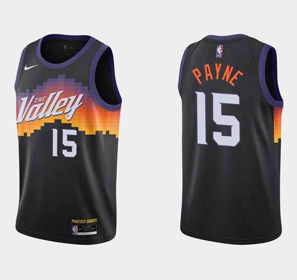 Men's Phoenix Suns  #15 Cameron Payne Black City Edition Stitched Jersey