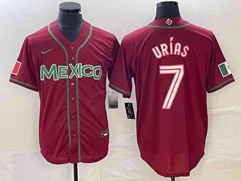 Men's Mexico Baseball #7 Julio Ur