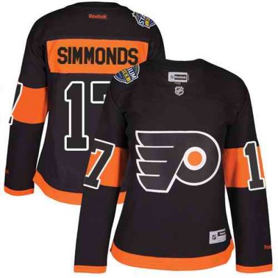 Flyers #17 Wayne Simmonds Black 2017 Stadium Series Women's Stitched NHL Jersey