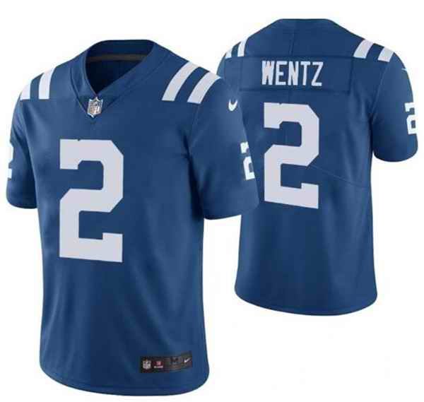 Youth Indianapolis Colts #2 Carson Wentz Blue Vapor Untouchable Limited Stitched Football Jersey