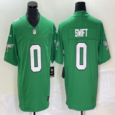 Men's Philadelphia Eagles #0 D'andre andre Swift Green 2023 F.U.S.E. Vapor Untouchable Stitched Football Jersey