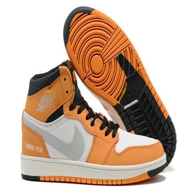 Men's Running Weapon Air Jordan 1 Orange/White/Black Shoes 290