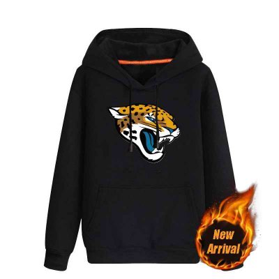 Men's Jacksonville Jaguars Black 70'cotton 30'polyester Cashmere Thickening version NFL Hoodie