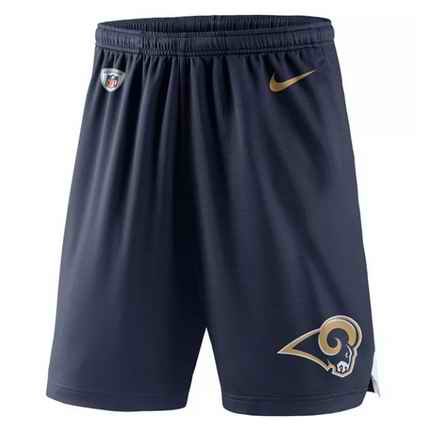 Men's Los Angeles Rams Blue Knit Shorts (Run Smaller)