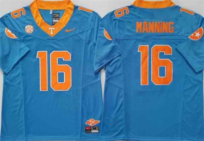 Men's Tennessee Volunteers #16 Peyton Manning Blue F.U.S.E. Stitched Jersey