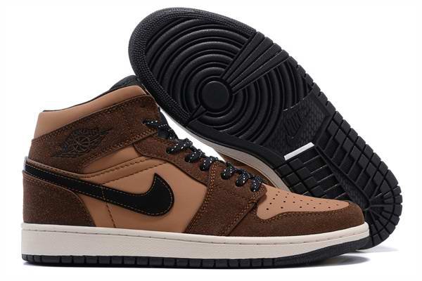 Women's Running Weapon Air Jordan 1 Brown Shoes 0150