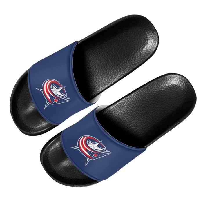 Women's Columbus Blue Jackets Flip Flops 002