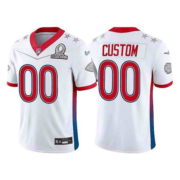 Men's Kansas City Chiefs ACTIVE PLAYER Custom 2022 White Pro Bowl Stitched Jersey