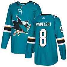 Men's Adidas San Jose Sharks #8 Joe Pavelski Teal Stitched NHL Jersey