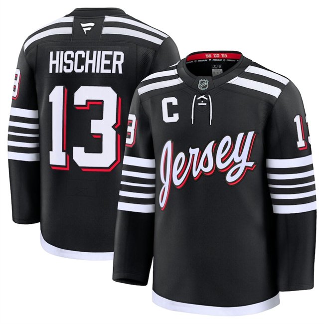 Men's New Jersey Devils Active Player Custom Black 2024-25 Alternate Stitched Hockey Jersey