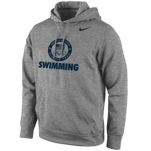 Team USA Swimming Nike Sport KO Performance Pullover Hoodie Dark Gray