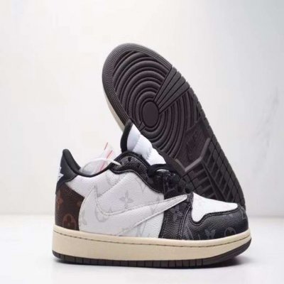 Women's Running Weapon Air Jordan 1 Travis Scott x Low OG Reverse Mocha Shoes  0163