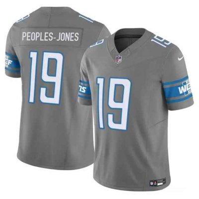 Men's Detroit Lions #19 Donovan Peoples-Jones Grey 2023 F.U.S.E. Vapor Untouchable Limited Stitched Jersey