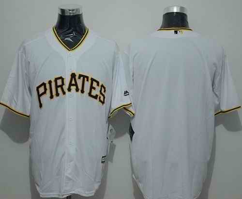 Pirates Blank White New Cool Base Stitched MLB Jersey