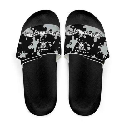 Women's Las Vegas Raiders Beach Adjustable Slides Non-Slip Slippers/Sandals/Shoes 003