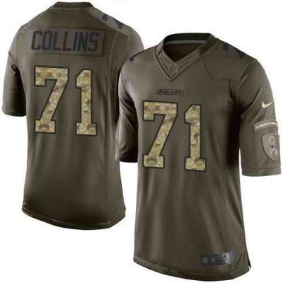 Nike Cowboys #71 La'el Collins Green Color Youth Stitched NFL Limited Salute to Service Jersey