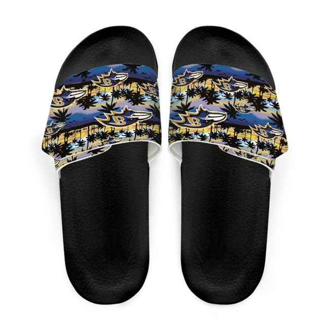 Men's Baltimore Ravens Beach Adjustable Slides Non-Slip Slippers/Sandals/Shoes 001