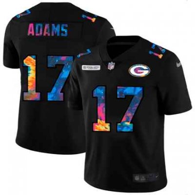 Men's Green Bay Packers #17 Davante Adams 2020 Black Crucial Catch Limited Stitched Jersey