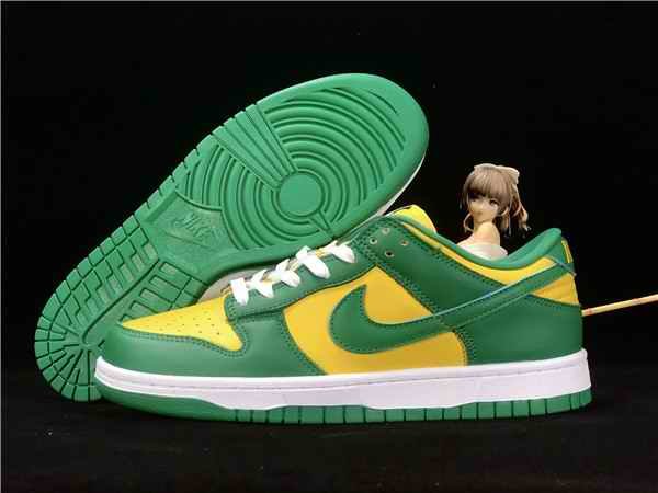 Men's Dunk Low SB Green/Yellow Shoes 0125