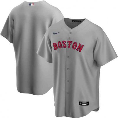 Men's Boston Red Sox Grey Cool Base Stitched Jersey