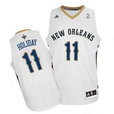 Revolution 30 Pelicans #11 Jrue Holiday White Stitched NBA Jersey