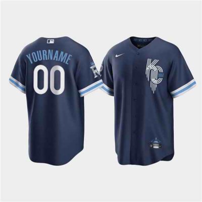 Men's Kansas City Royals Active Player Custom 2022 Navy City Connect Cool Base Stitched Jersey