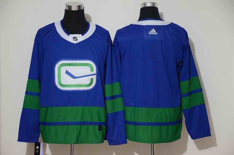 Men's Vancouver Canucks Blue Stitched NHL Jersey