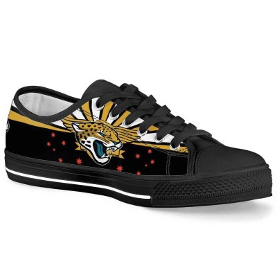 Women's Jacksonville Jaguars Low Top Canvas Sneakers 005