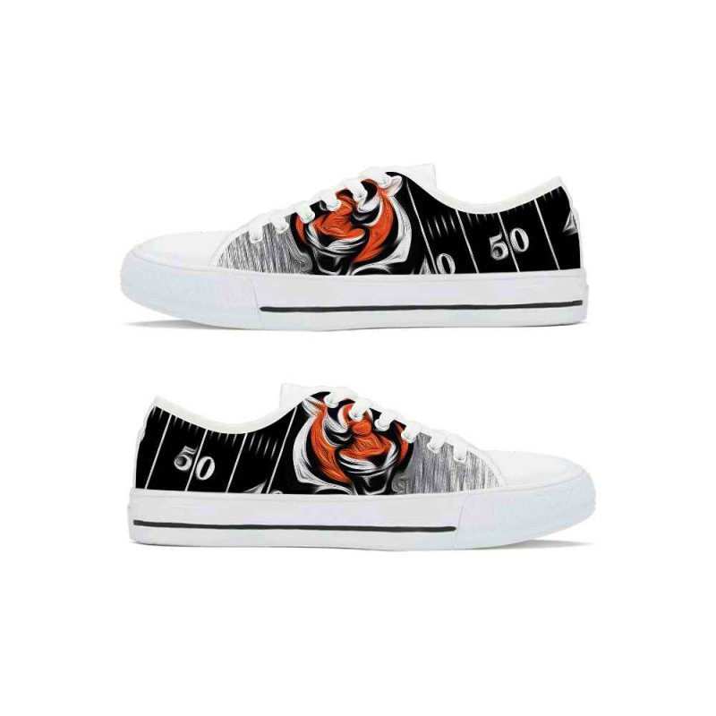 Men's Cincinnati Bengals Low Top Canvas Sneakers 004