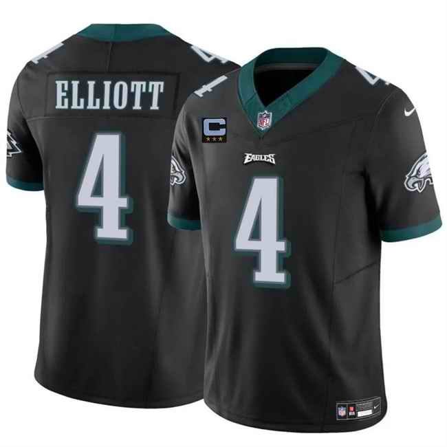 Men's Philadelphia Eagles #4 Jake Elliott Black 2024 F.U.S.E With 3-Star C Patch Vapor Untouchable Limited Stitched Football Jersey