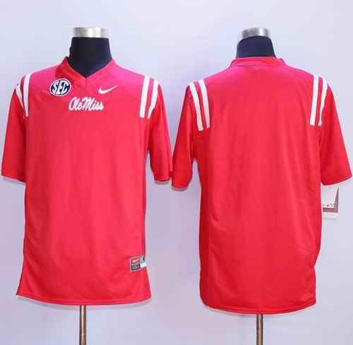 Rebels Blank Red Stitched NCAA Jersey