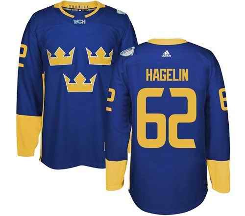 Team Sweden #62 Carl Hagelin Blue 2016 World Cup Stitched NHL Jersey