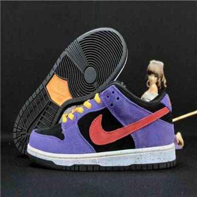 Women's Dunk Low Purple/Black Shoes 042