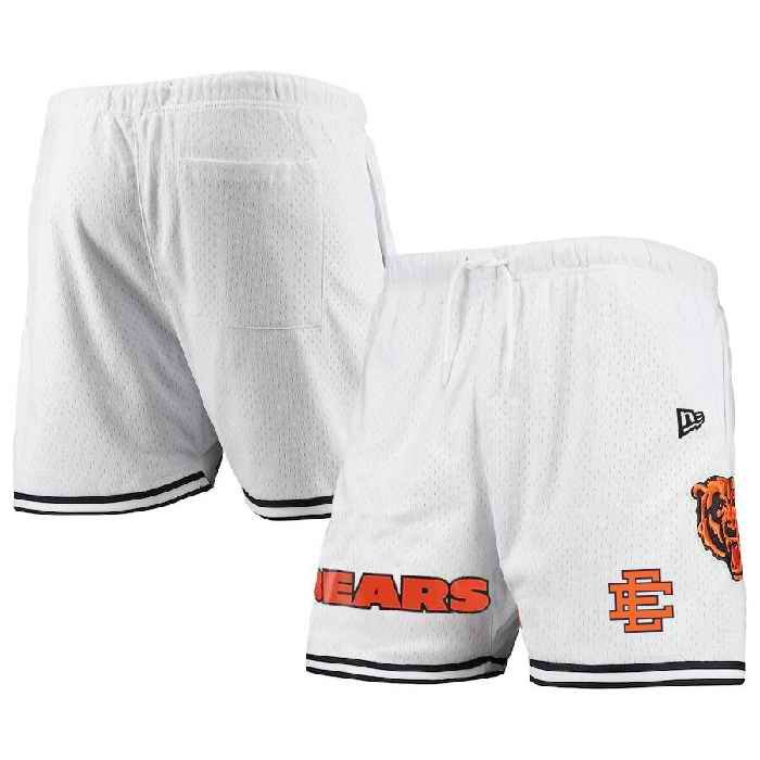 Men's Chicago Bears Pro White/Black Mesh Shorts