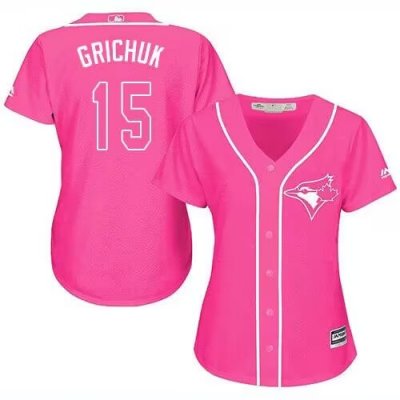 Men's Toronto Blue Jays #15 Randal Grichuk Pink Fashion Limited Stitched Baseball Jersey