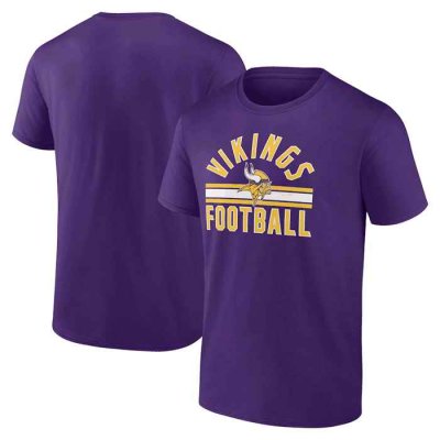 Men's Minnesota Vikings Purple Arch Stripe T-Shirt