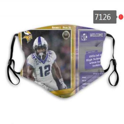 Minnesota Vikings Face Mask 7126 Filter Pm2.5 (Pls check description for details)