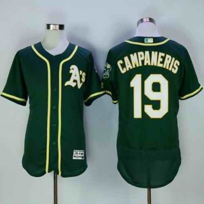 Athletics #19 Bert Campaneris Green Flexbase Authentic Collection Stitched MLB Jersey