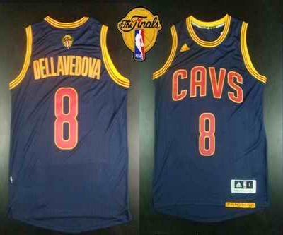 Revolution 30 Cavaliers #8 Matthew Dellavedova Navy Blue CavFanatic The Finals Patch Stitched NBA Jersey