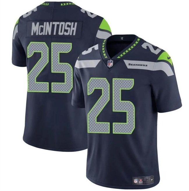 Youth Seattle Seahawks #25 Kenny McIntosh Navy Vapor Limited Stitched Football Jersey