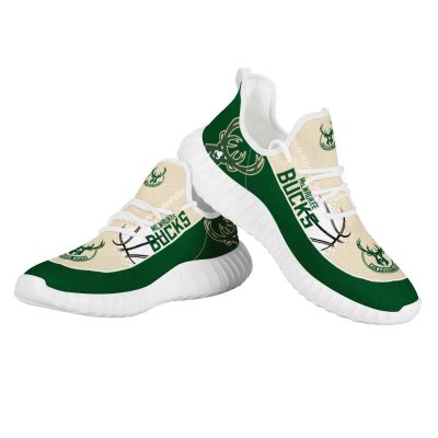 Men's Milwaukee Bucks Mesh Knit Sneakers/Shoes 001