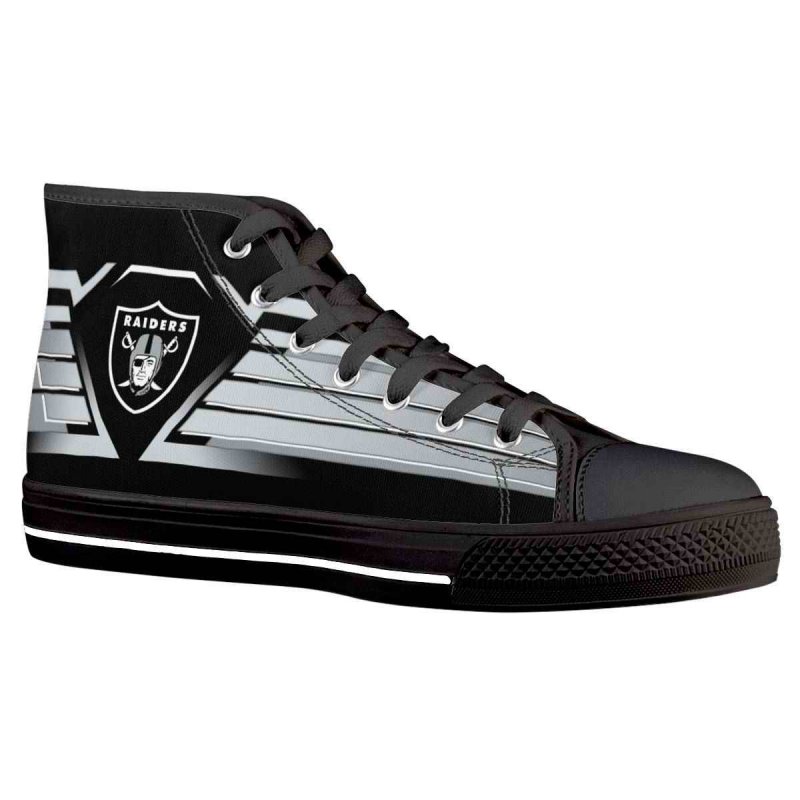 Women's Las Vegas Raiders High Top Canvas Sneakers 004