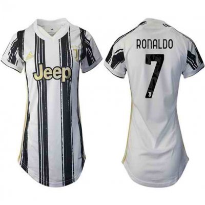 Women's Juventus #7 Cristiano Ronaldo Home Soccer Club Jersey