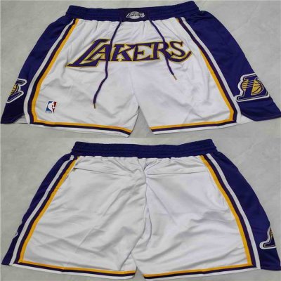 Men's Los Angeles Lakers Purple/White Shorts (Run Small)