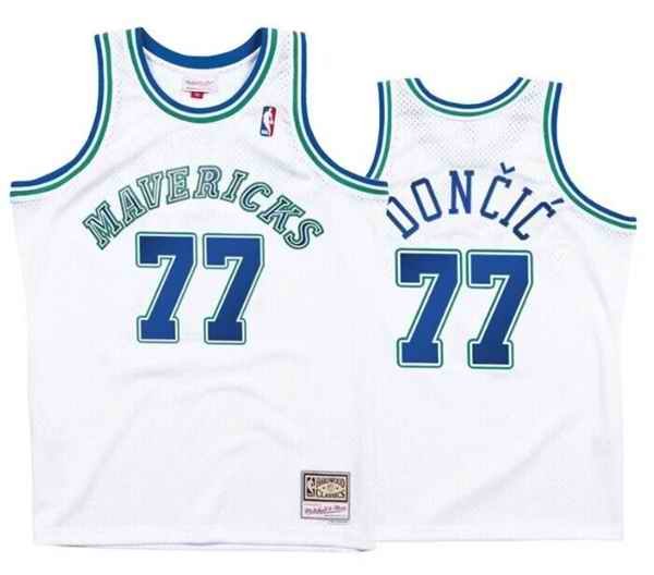 Toddlers Dallas Mavericks #77 Luka Doncic White Swingman Stitched Basketball Jersey